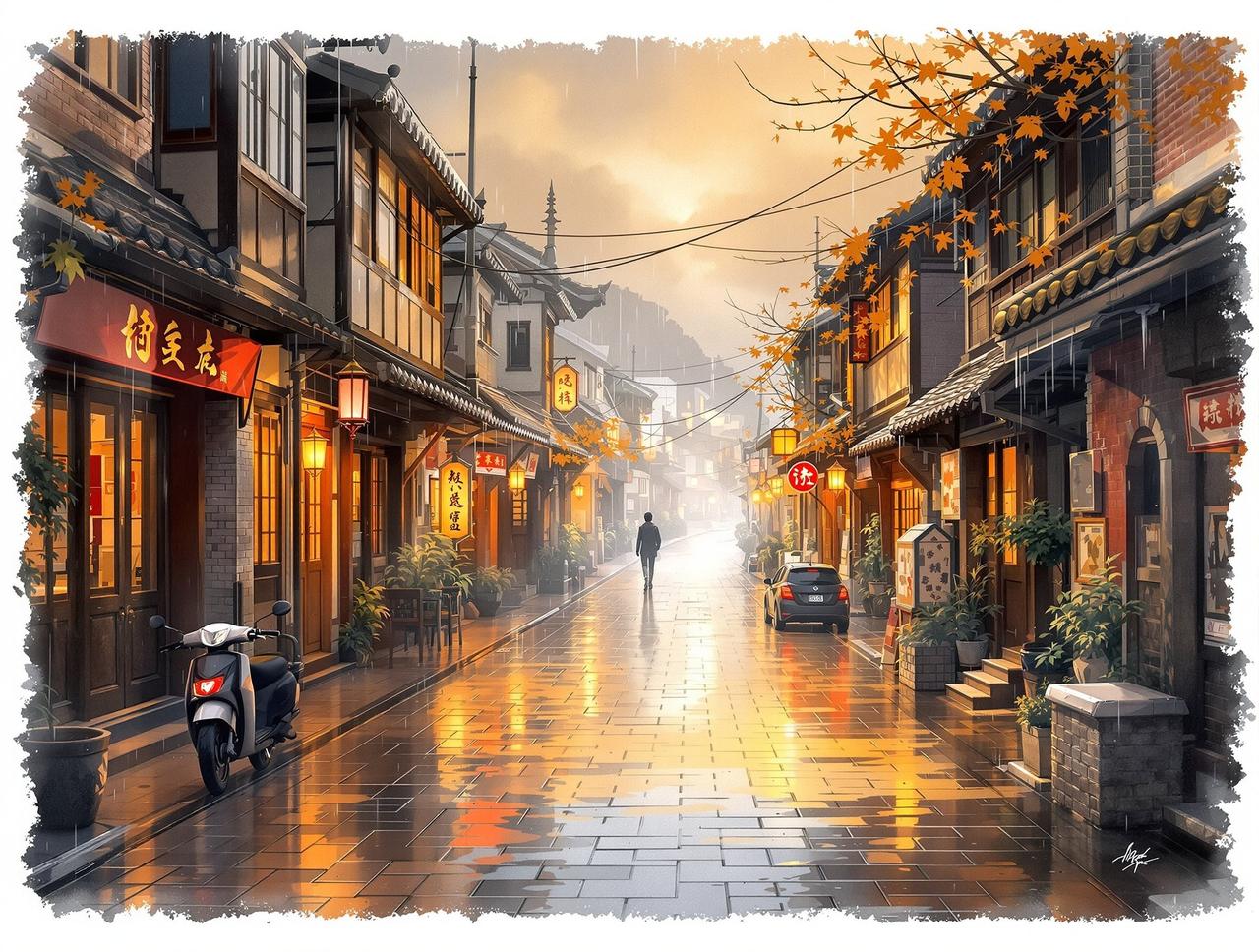 吃瓜短剧在线观看作品《老街的雨》- 年代记忆题材短剧